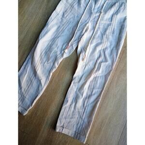 Anthropologie Seashore striped linen pull-on boho Beachy baggy quiet Luxury